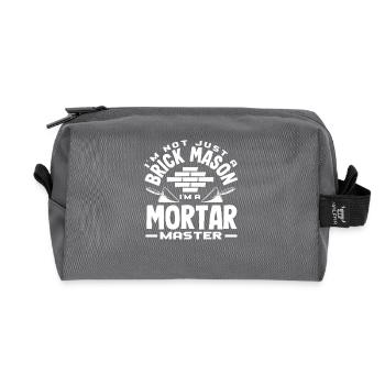 Maçon, pas seulement un maçon, un maître mortier - Trousse de toilette en tissu recyclé - anthracite - Devant
