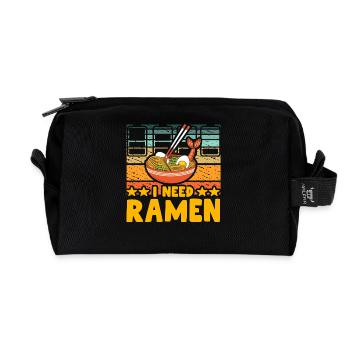 Ich brauche Ramen - Recycelte Kulturtasche - Schwarz - Vorne