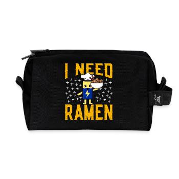 Ich brauche Ramen - Recycelte Kulturtasche - Schwarz - Vorne