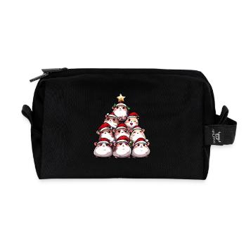 Hamster Rodent Weihnachten Christbaum - Recycelte Kulturtasche - Schwarz - Vorne