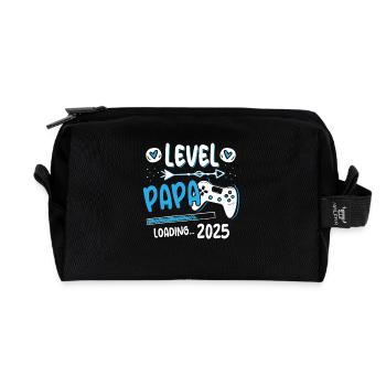Level Complete Papa 2025 Loading Gamer Papa - Recycelte Kulturtasche - Schwarz - Vorne