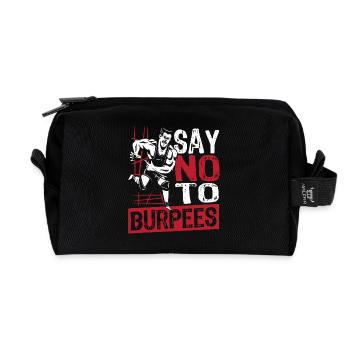 Burpees mit hochintensivem Intervalltraining - Recycelte Kulturtasche - Schwarz - Vorne