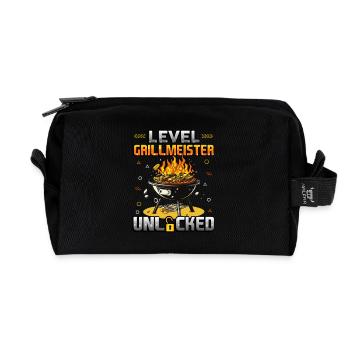 Level Grillmeister Unlocked Grillmeister Barbecue - Recycelte Kulturtasche - Schwarz - Vorne