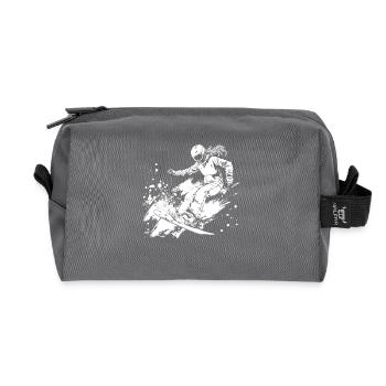 Snowboarder - Trousse de toilette en tissu recyclé - anthracite - Devant
