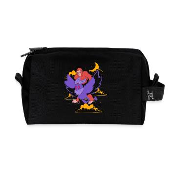 Mottenmann - Recycelte Kulturtasche - Schwarz - Vorne
