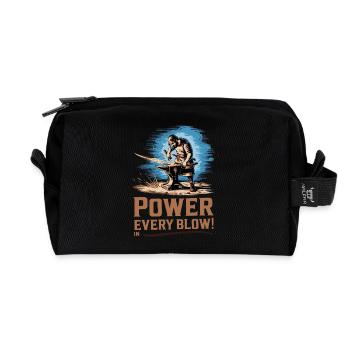 SCHMIED - Recycelte Kulturtasche - Schwarz - Vorne