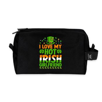 J’adore ma copine irlandaise sexy - Trousse de toilette en tissu recyclé - noir - Devant