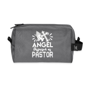 Pastor Angel Disguise As Pastor - Recycled Toiletry Zip Bag - anthracite - Front