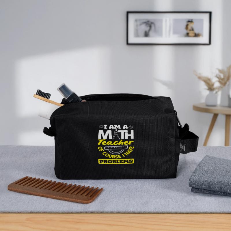 Math Teacher Math Gift Recycled Toiletry Zip Bag
