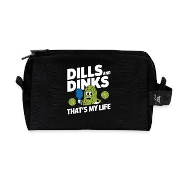Pickleball Dinkball Dills And Dinks C’est ma vie - Trousse de toilette en tissu recyclé - noir - Devant