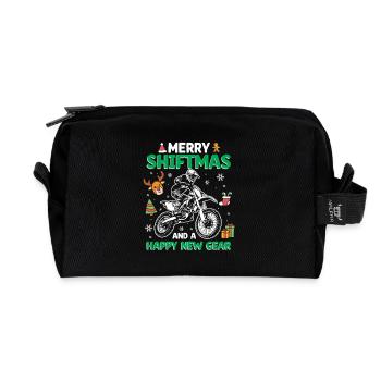 Merry Shiftmas Dirt Bike Santa Happy New Gear Xmas - Recycelte Kulturtasche - Schwarz - Vorne