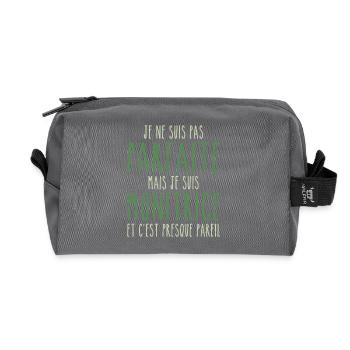 Pas parfaite mais je suis Monitrice - Trousse de toilette en tissu recyclé - anthracite - Devant