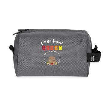 Zodiac sign Leo - Recycled Toiletry Zip Bag - anthracite - Front