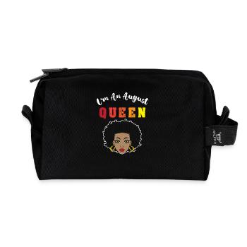 Signe du zodiaque Lion - Trousse de toilette en tissu recyclé - noir - Devant