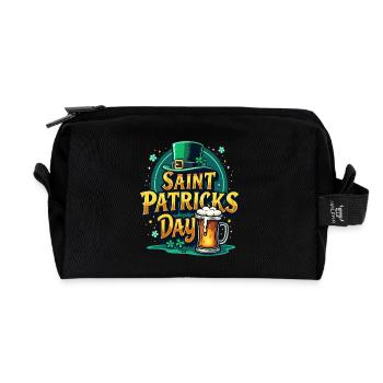 Saint Patrick`s Day Beer - Recycelte Kulturtasche - Schwarz - Vorne