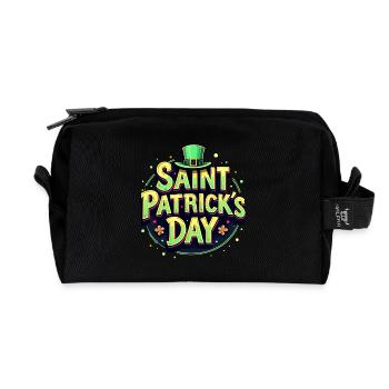 Saint Patrick`s Day Beer - Recycelte Kulturtasche - Schwarz - Vorne