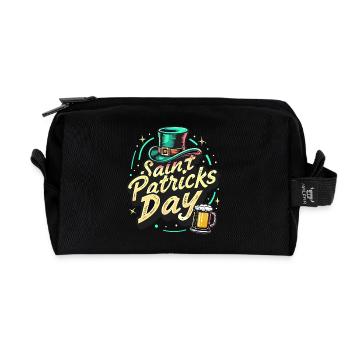 Saint Patrick`s Day Beer - Recycelte Kulturtasche - Schwarz - Vorne