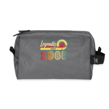 Légendaire depuis 1985 Texte allemand vintage - Trousse de toilette en tissu recyclé - anthracite - Devant