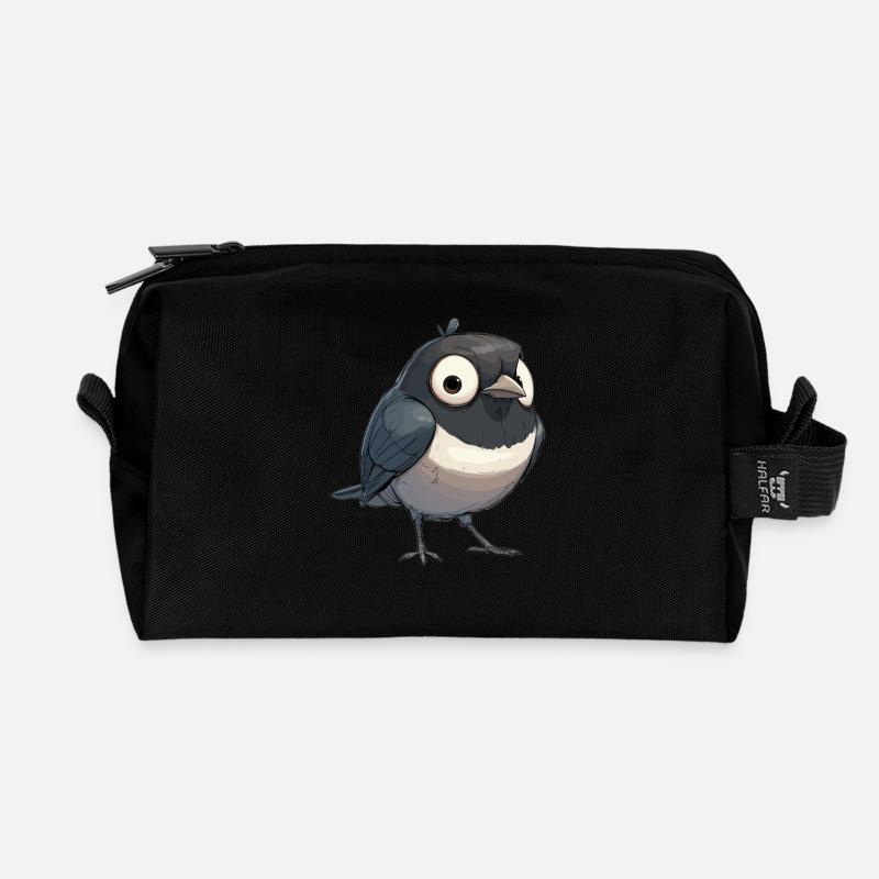 Elstern Elster - Recycelte Kulturtasche - Schwarz