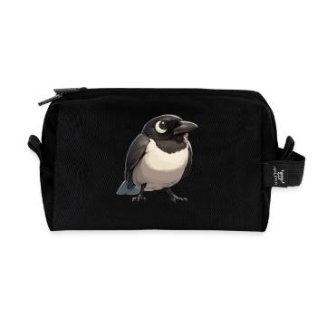 Elstern Elster - Recycelte Kulturtasche - Schwarz - Vorne