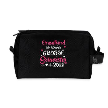 Ich Werde Große Schwester 2025 - Recycelte Kulturtasche - Schwarz - Vorne