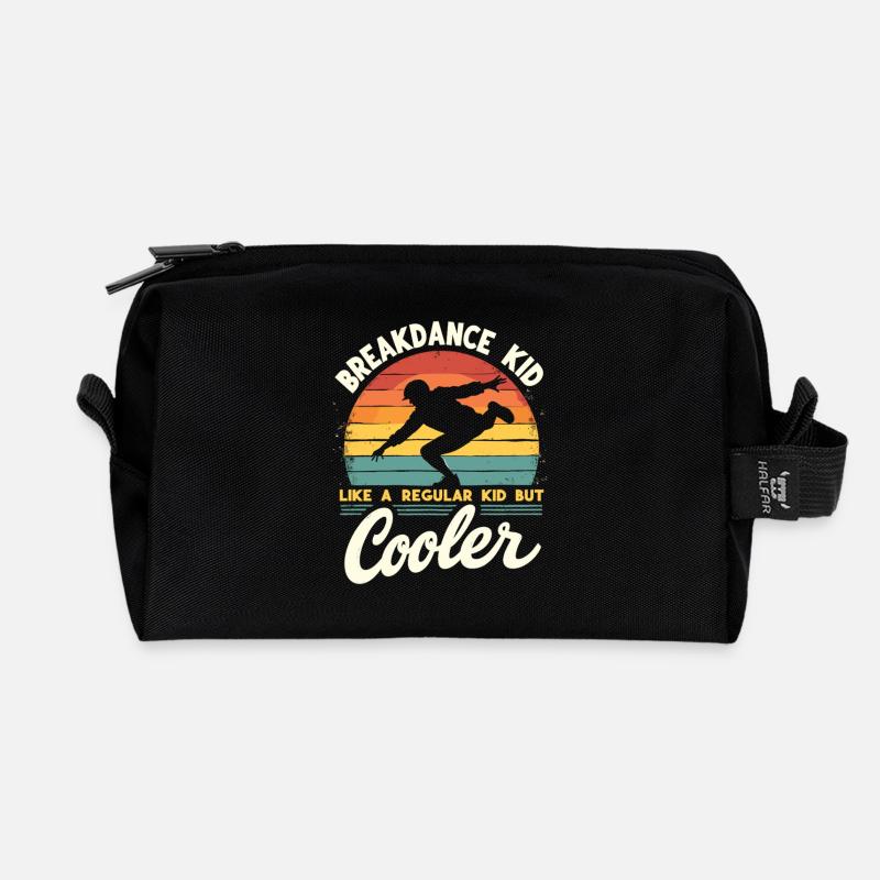 Breakdance Kid Breakdancer Retro Tanz B-Boys - Recycelte Kulturtasche - Schwarz