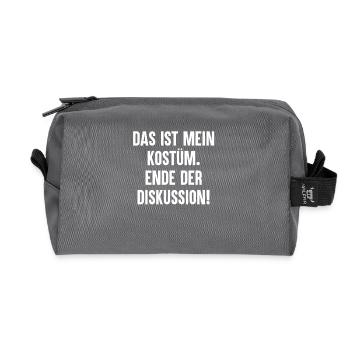 Kostüm Karneval Fasching - Recycelte Kulturtasche - Anthrazit - Vorne