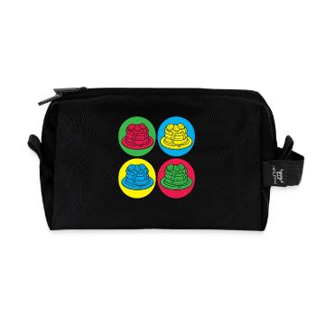 Colorful pancakes Fun for breakfast lovers - Recycled Toiletry Zip Bag - black - Front