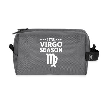 Zodiac sign Virgo - Recycled Toiletry Zip Bag - anthracite - Front