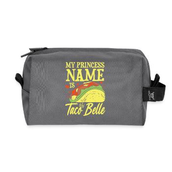 My princess name is taco belle - Recycelte Kulturtasche - Anthrazit - Vorne