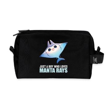 Manta Rays Manta Rays - Recycled Toiletry Zip Bag - black - Front