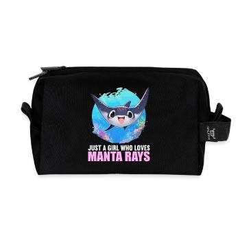 Manta Rays Manta Rays - Recycled Toiletry Zip Bag - black - Front
