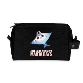Manta Rays Manta Rays - Recycled Toiletry Zip Bag - black - Front