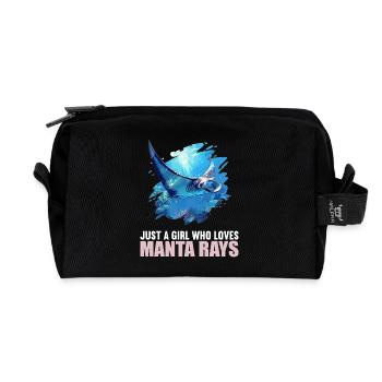 Manta Rays Manta Rays - Recycled Toiletry Zip Bag - black - Front