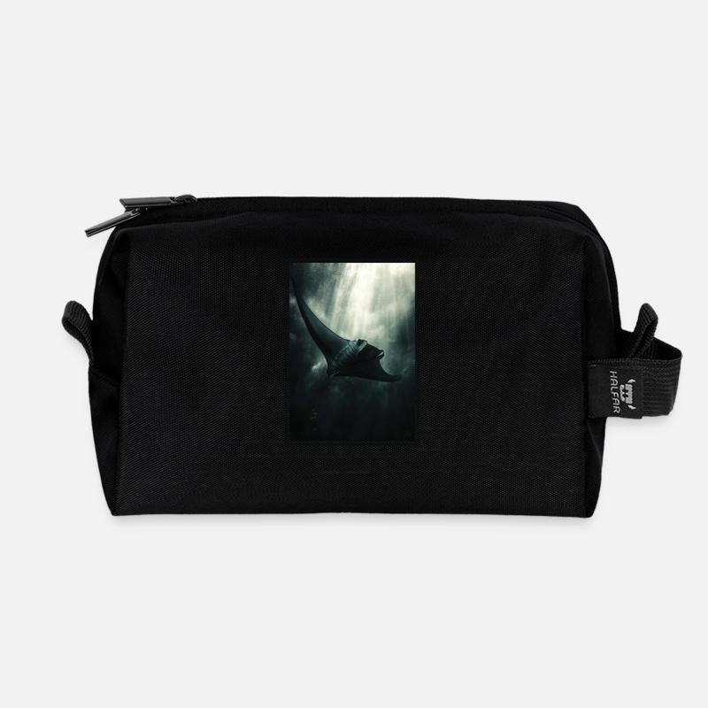 Mantas Manta Rochen - Recycelte Kulturtasche - Schwarz