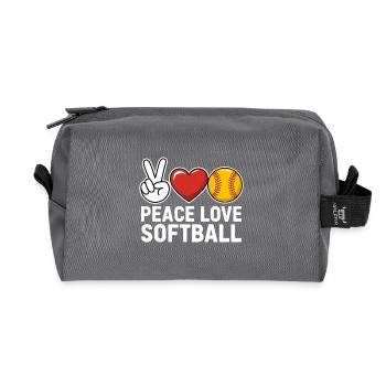Softball Disant Softball Drôle eSoftball Cadeau - Trousse de toilette en tissu recyclé - anthracite - Devant