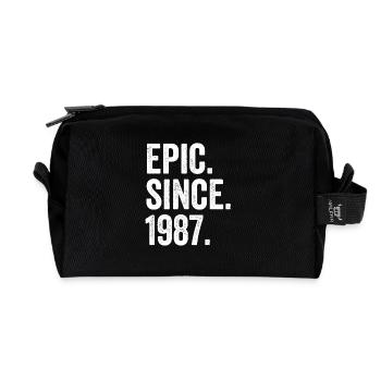 Epic Since 1987 Birth Year Birthday - Recycled Toiletry Zip Bag - black - Front