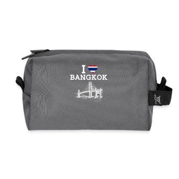 I Love Bangkok Cool Thailand Golden Gate Brücke - Recycelte Kulturtasche - Anthrazit - Vorne