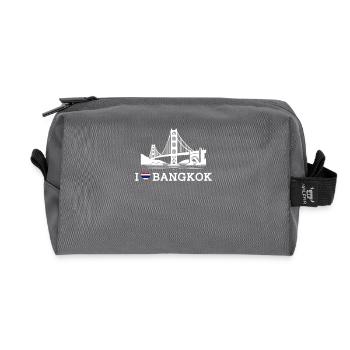 I Love Bangkok Flagge Golden Gate Brücke Thailand - Recycelte Kulturtasche - Anthrazit - Vorne