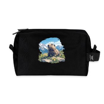 Marmots Groundhog - Recycled Toiletry Zip Bag - black - Front