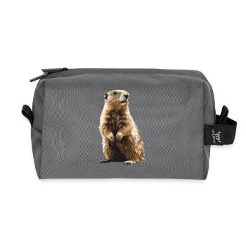 Marmots Groundhog - Recycled Toiletry Zip Bag - anthracite - Front