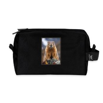 Marmots Groundhog - Recycled Toiletry Zip Bag - black - Front