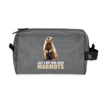 Marmots Groundhog - Recycled Toiletry Zip Bag - anthracite - Front