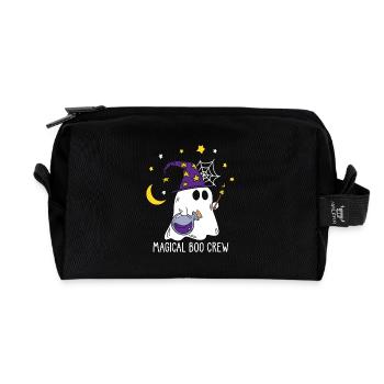 Magischer Zauberer Geist Halloween Boo Crew - Recycelte Kulturtasche - Schwarz - Vorne