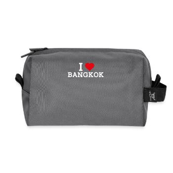 Cooles Thailand Ich liebe Bangkok Herz Flagge Liebhaber - Recycelte Kulturtasche - Anthrazit - Vorne