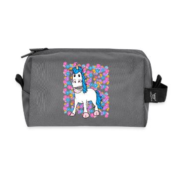 Enfants Enfant Licorne Licornes Bébé Bambins - Trousse de toilette en tissu recyclé - anthracite - Devant