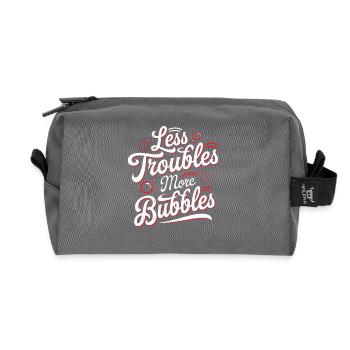 Less Troubles More Bubbles 17 - Recycelte Kulturtasche - Anthrazit - Vorne