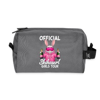 Official Skihaserl Girls Tour - Recycelte Kulturtasche - Anthrazit - Vorne