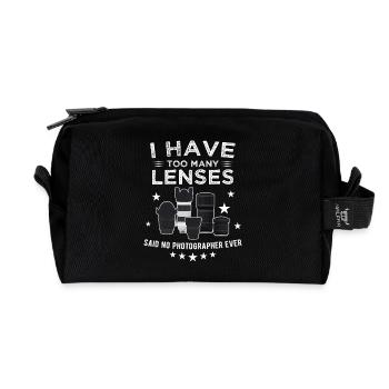 I Have Too Many Lenses Said No Photographer Ever - Recycelte Kulturtasche - Schwarz - Vorne