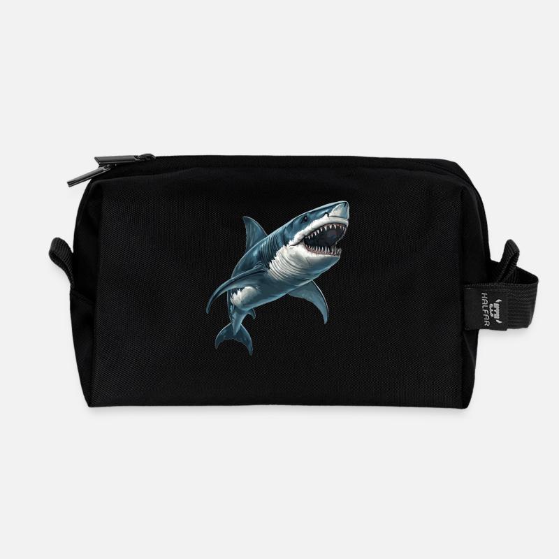 Megalodons Megalodon - Recycelte Kulturtasche - Schwarz